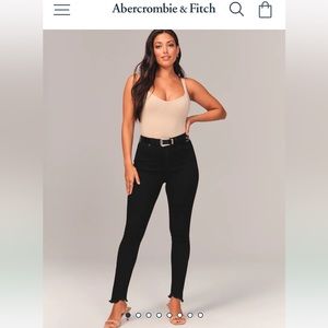 Abercrombie & Fitch black ultra high rise skinny jeans